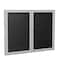 Ghent Enclosed Letter Board, 2 Door, Vinyl, Indoor/Outdoor, 4 ft H x 5 ft W, Black PA24860BX-BK - alternate 1